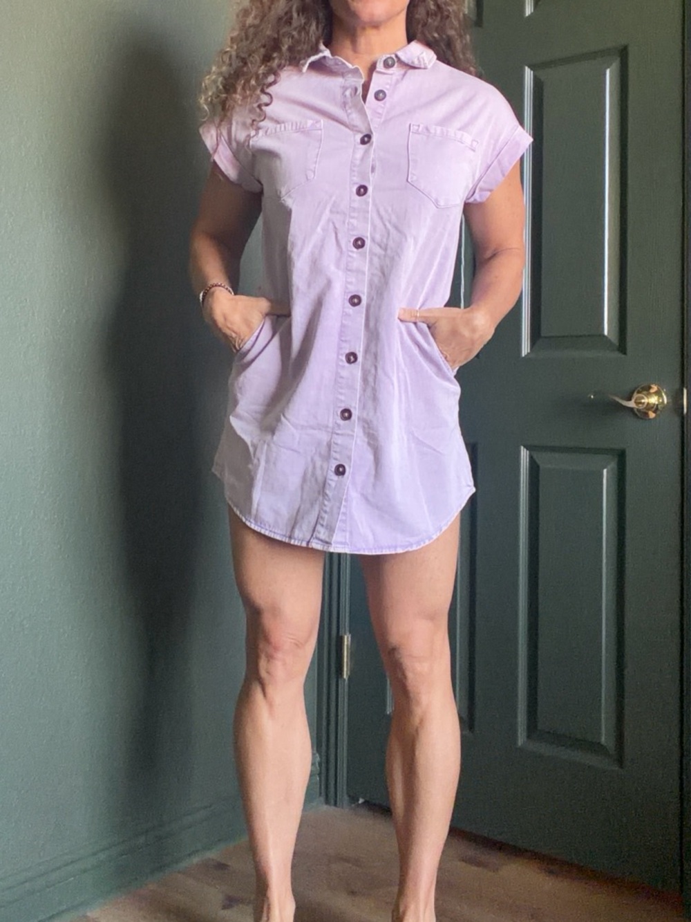 Cotton shirt dress